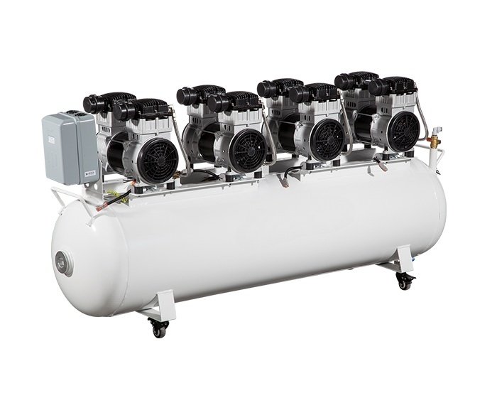 What industries are oil free air compressors suitable for?